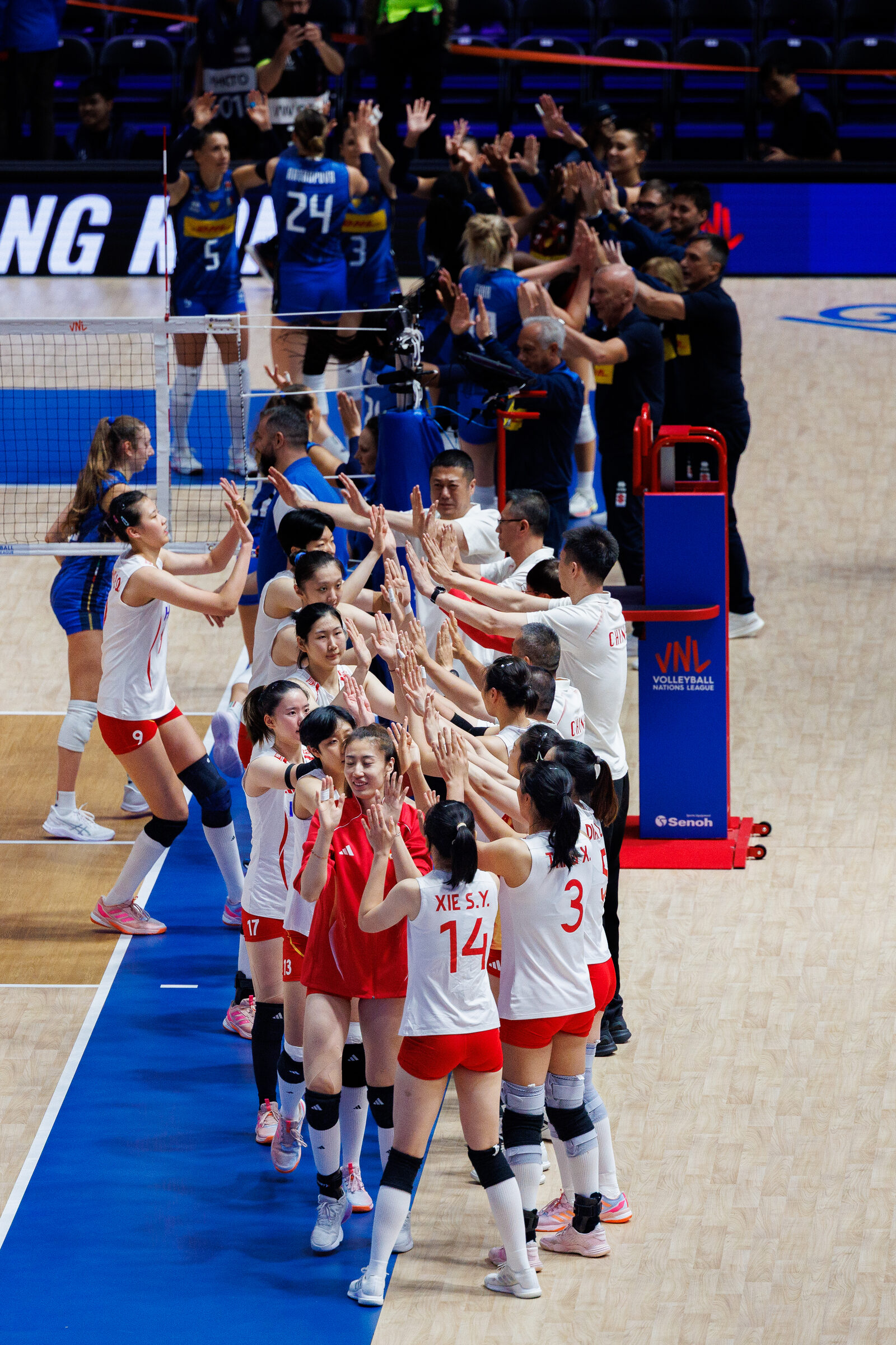 VNL court-side action in Hong Kong